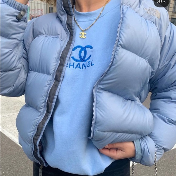 north face down jacket puffer light blue - Picture 2 of 4